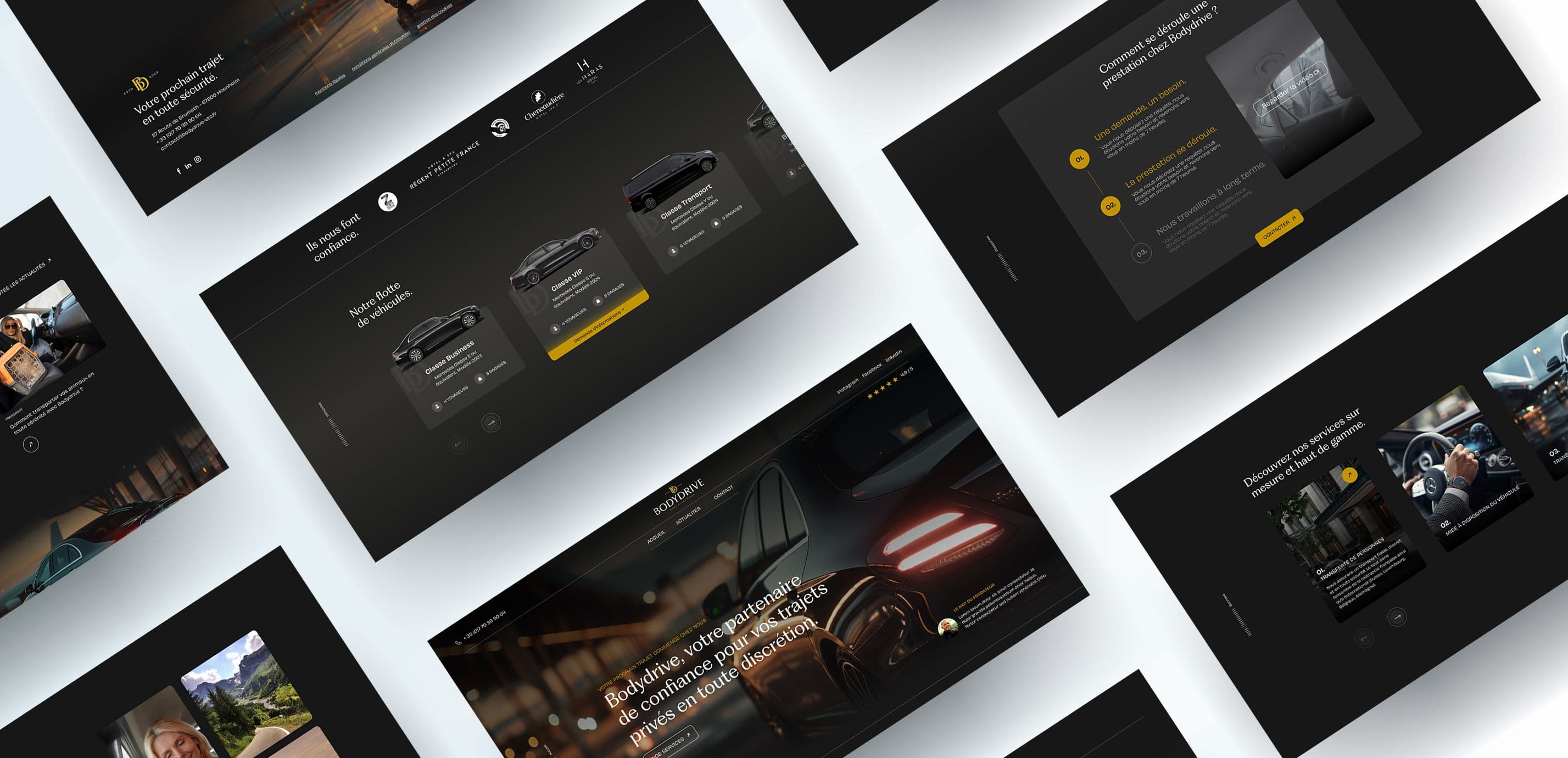 Mockup Bodydrive desktop Maquette site web Bodydrive