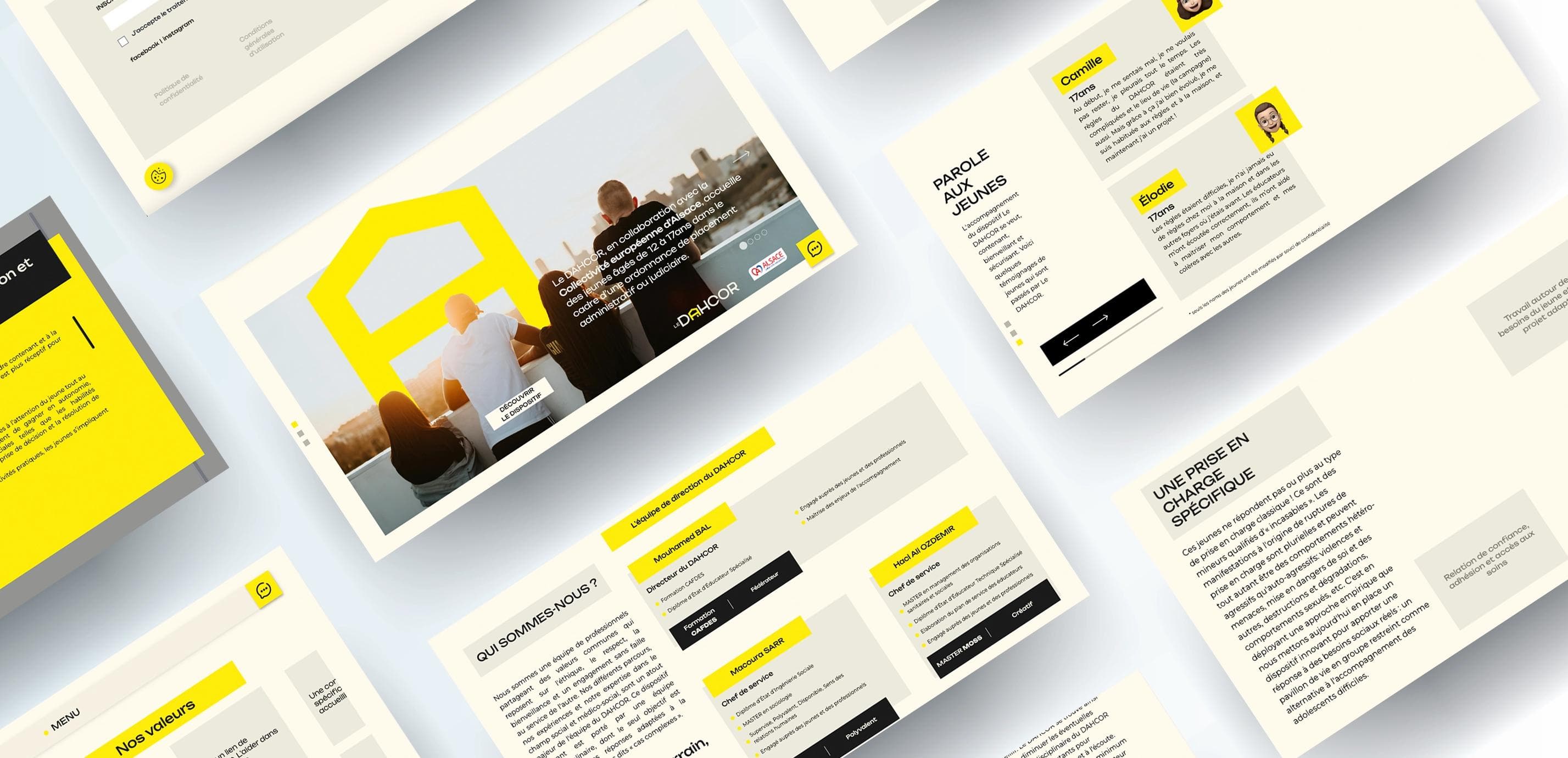 Maquettes site web Le DAHCOR Maquettes site web Le DAHCOR